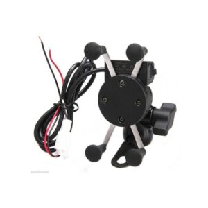 Suporte Celular Smartphone Garra Ferro C/ Carregador USB P/ Retrovisor e Guidão ( Stallion)