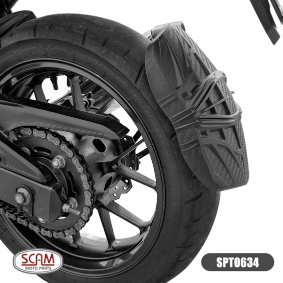 Paralama Traseiro ANTI SPRAY CB 500X 2014-2019 / NC 700X / NC 750X 2012- ( SCAM ) Preto