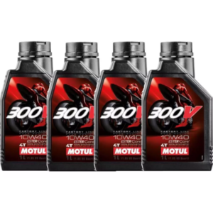 KIT 4 OLEO MOTUL 300V 4T 10W40 100% SINTETICO