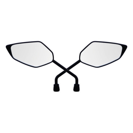 RETROVISOR DESIGN FAZER / LANDER 250 06-17 LENTE PLANA PRATA H/E