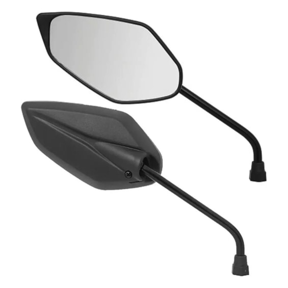 RETROVISOR DESIGN FAZER 150 2016 / 2019 LENTE PLANA PRATA H/D