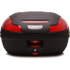 Bau Givi E470N Monolock SIMPLY 47L Preto Plástico C / Lente Vermelha Traseiro